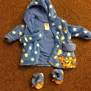 Disney baby bath robe with slippers